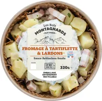 Fromage à tartiflette & lardons, sauce Reblochon fondu