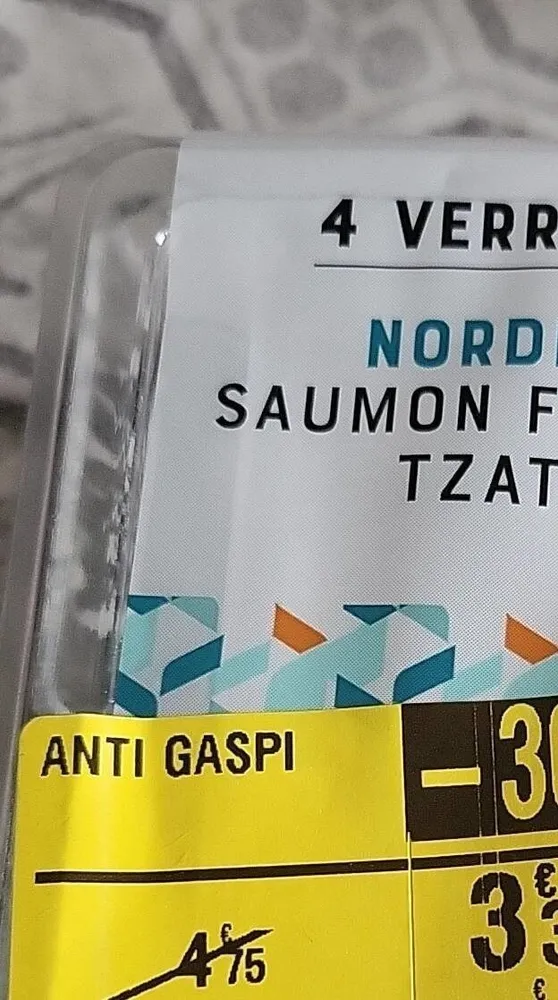 Verrines nordique saumon fumé tzatziki