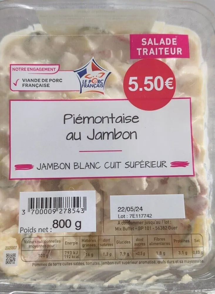 Piémontaise au jambon