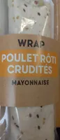 Wrap poulet rôti crudités mayonnaise