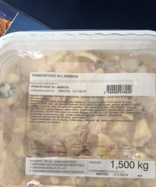 Piémontaise au jambon