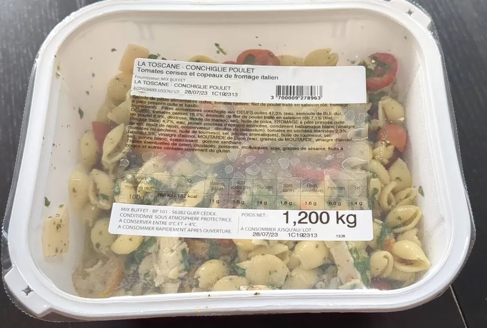 La toscane - conchiglie poulet