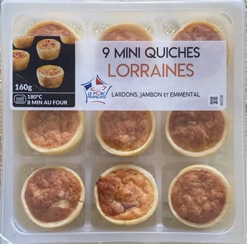 9 MINI QUICHES LORRAINES