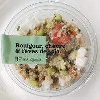 Boulgour, chèvre et fèves de soja.