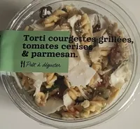 Torti courgettes grillées tomates parmesan