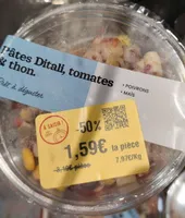Pâtes Ditali, tomates et thon