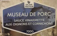 Museau de porc sauce vinaigrette aux oignons et cornichons