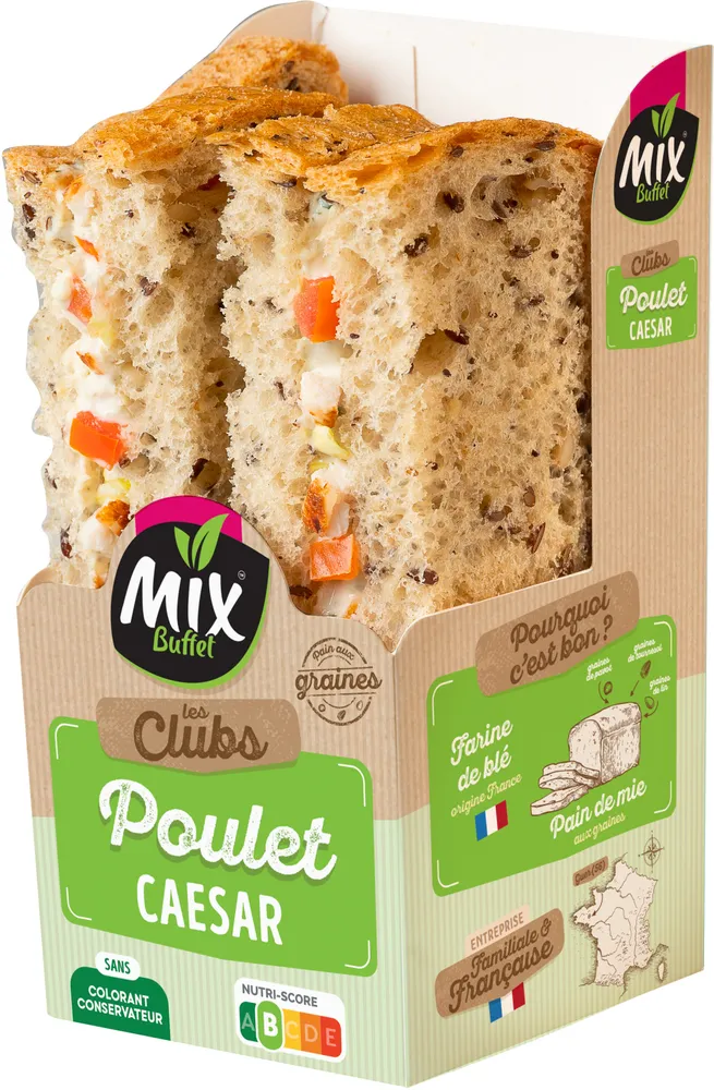 Sandwich club poulet caesar