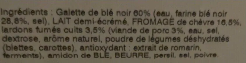 Galette lardon chèvre