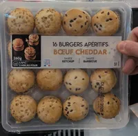 16 Burgers Apéritifs Boeuf Cheddar
