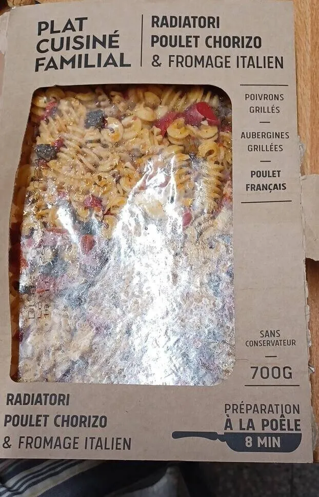 RADIATORI POULET CHORIZO & FROMAGE ITALIEN