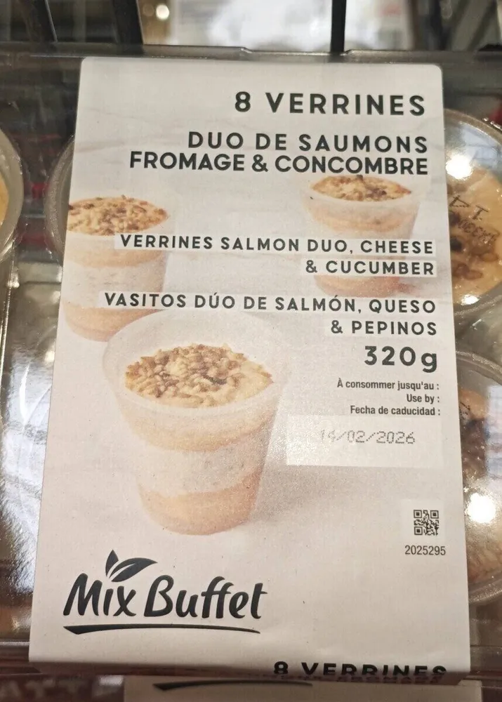 Verrine duo de saumon fromage et concombre