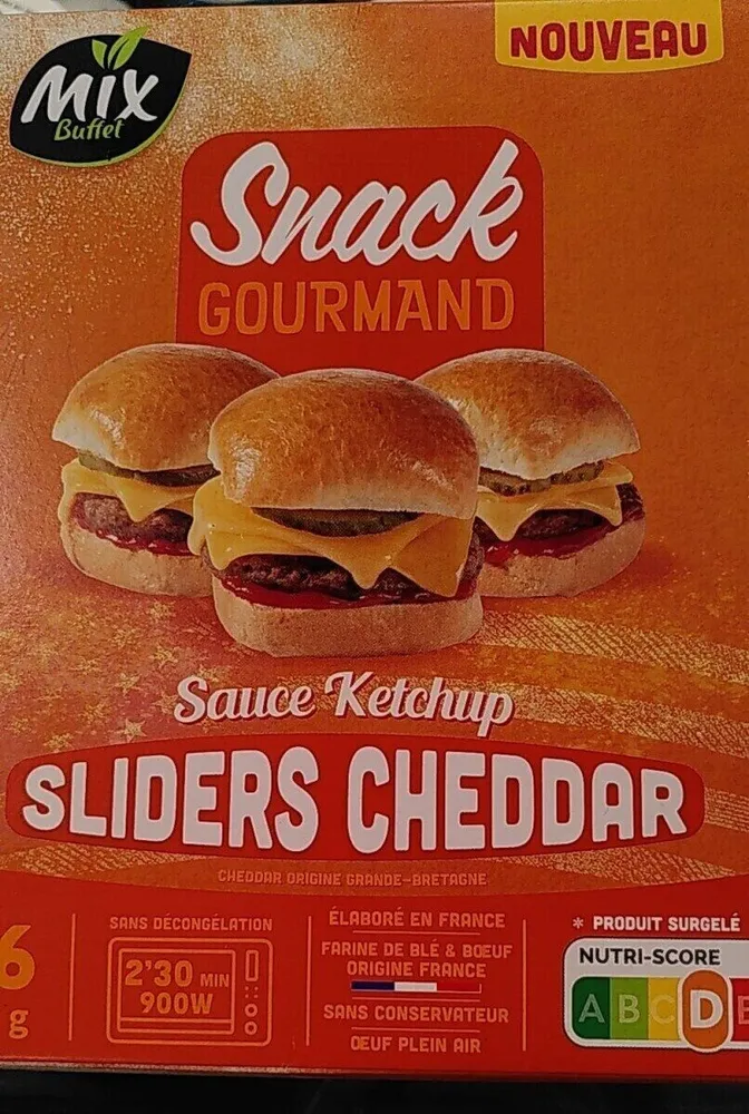 Snack Gourmand 6 Sliders Cheddar