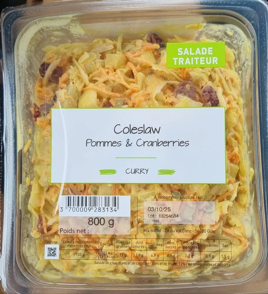 Coleslaw Pommes & Cranberries - CURRY