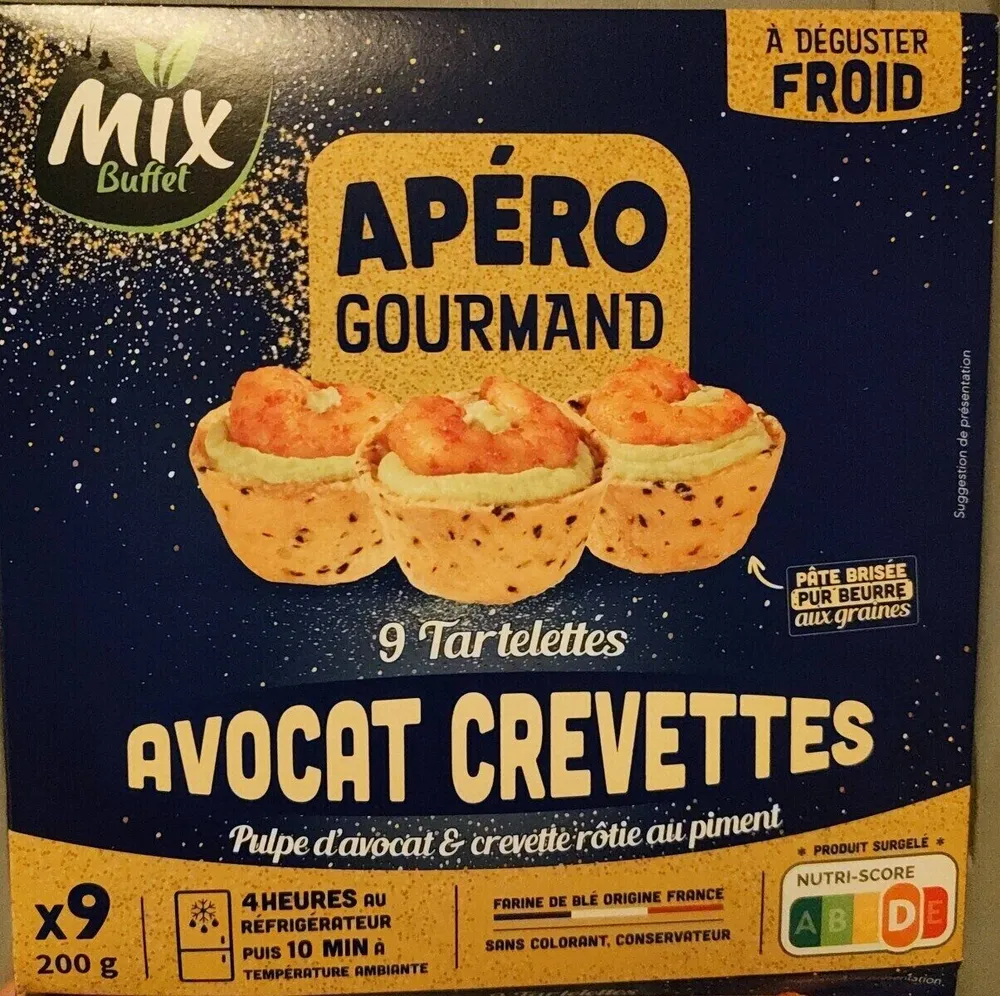 Tartelettes avocat crevettes