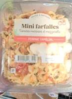 Mini farfalles tomates marinées mozzarella