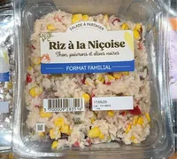 Riz à la niçoise thon poivrons olives