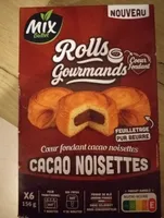 Rolls goumands coeur fondant cacao noisettes