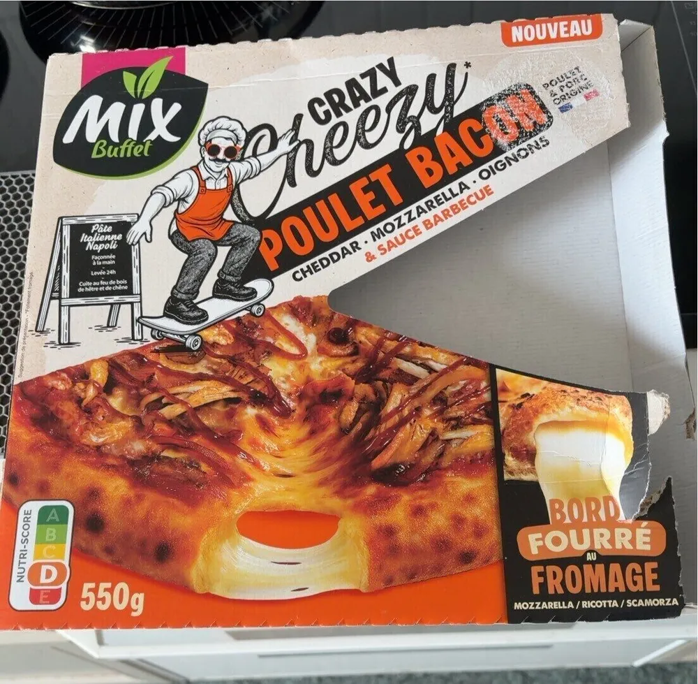 Pizza crazy cheesy poulet bacon