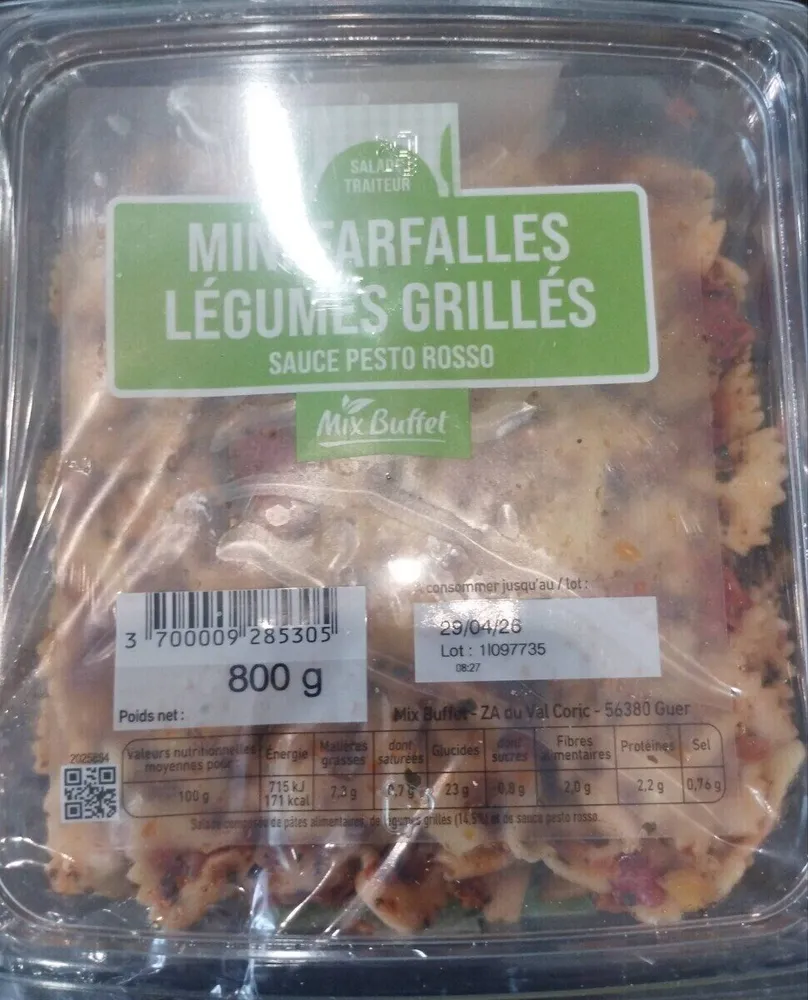 Mini Farfalles Légumes grillés