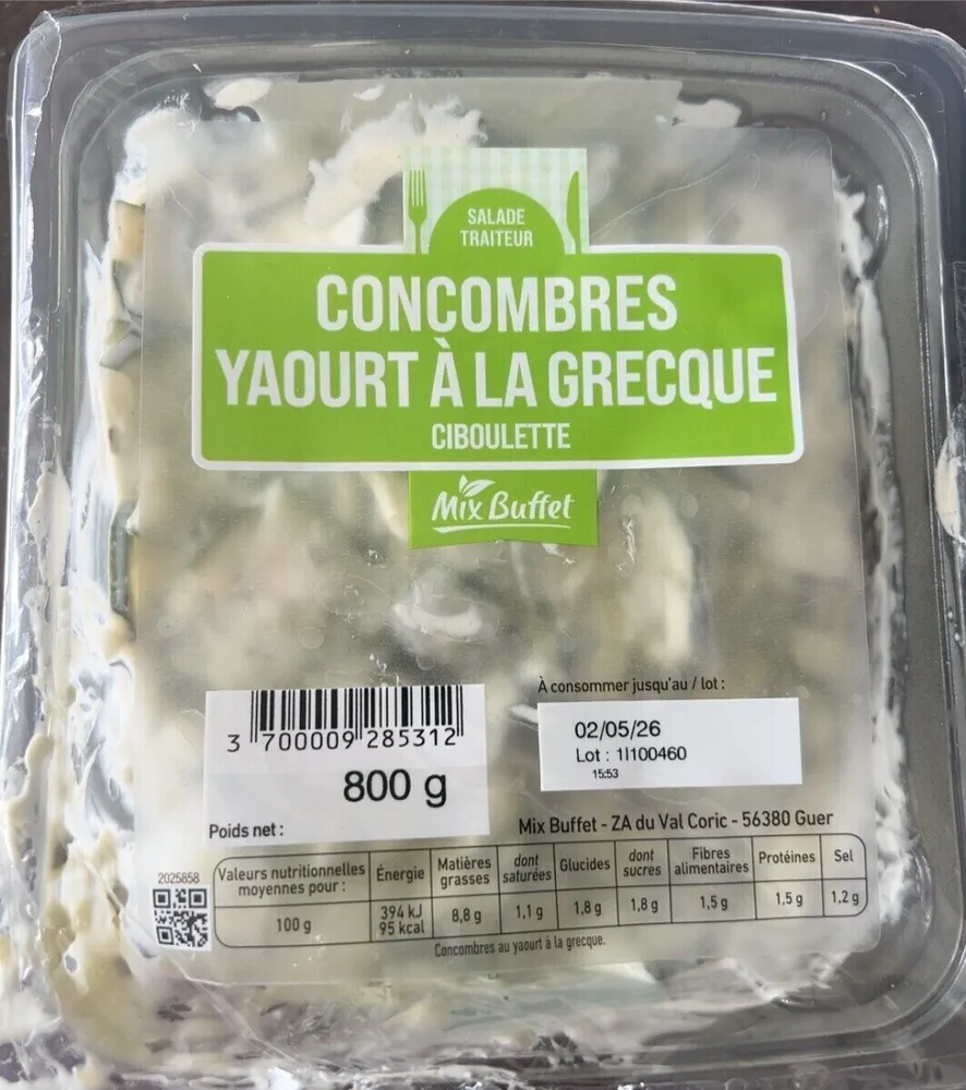 Concombres Yahourt a la grecque