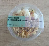 Pâtes torti, mozzarella & pesto