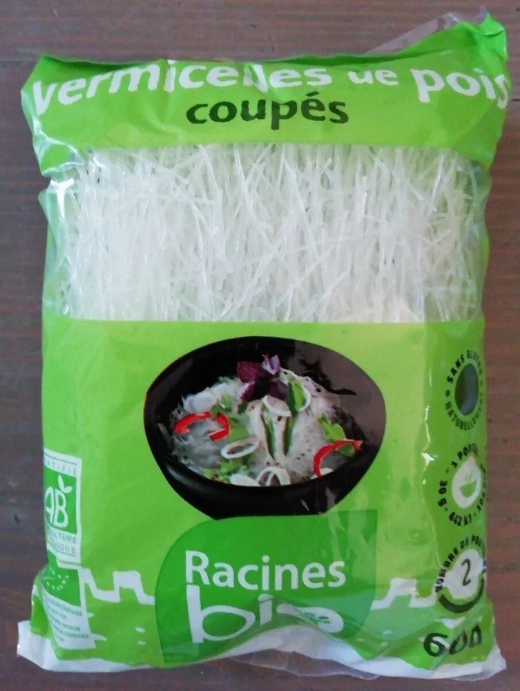Vermicelles de pois coupés
