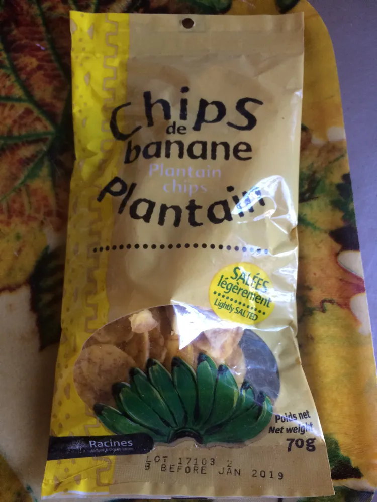 Chips De Banane Plantain Légèrerement Salées