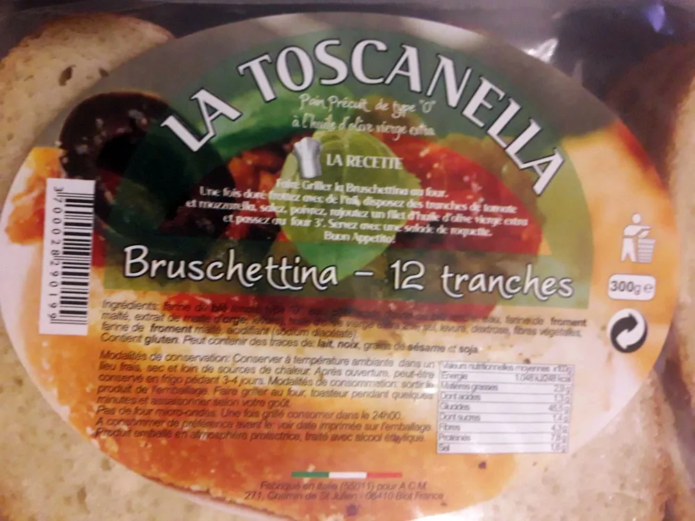 Bruschettina 12 tranches