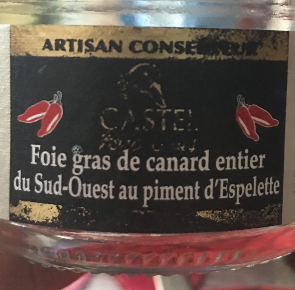 Foie gras de canard entier du sud-ouest au piment d'espelette