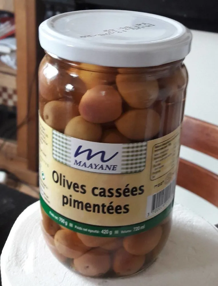 Olives cassées pimentées