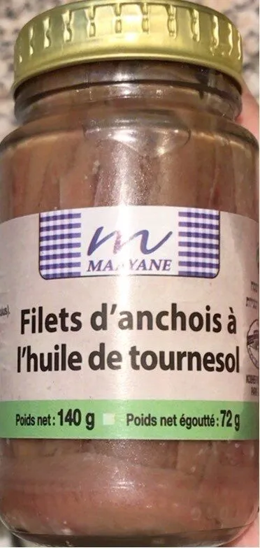 Filets d’anchois à l’huile de tournesol