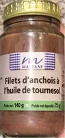 Filets d’anchois à l’huile de tournesol