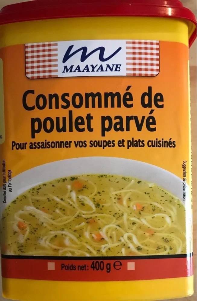 Consommé de poulet parvé