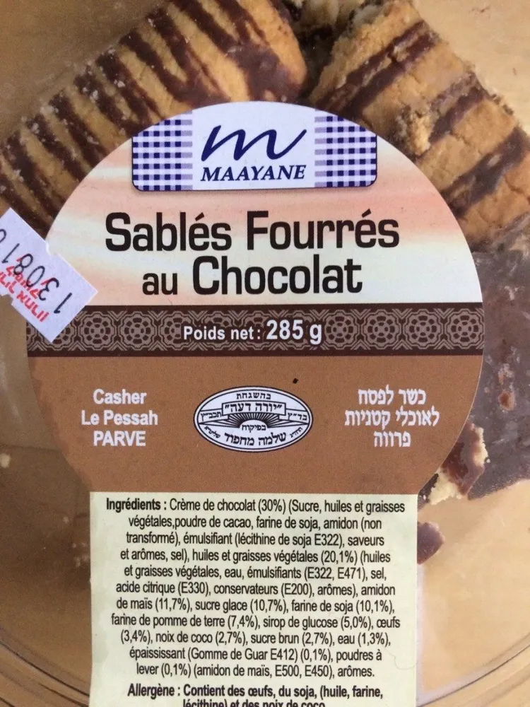 Sablés fourrés au chocolat