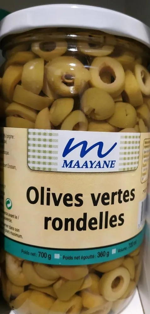 Olives vertes rondelles