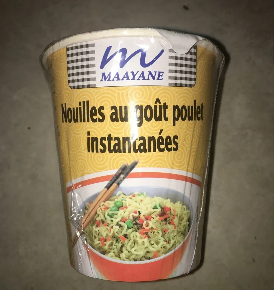 Nouilles au goût Poulet instantanées