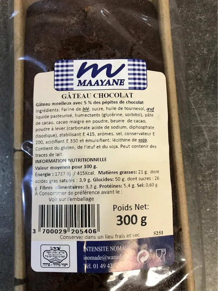 Gâteau Chocolat
