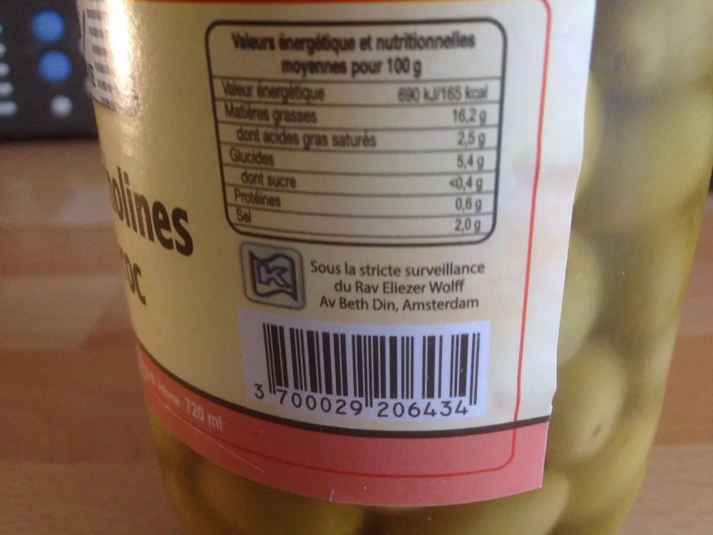 Olives Picholine du Maroc