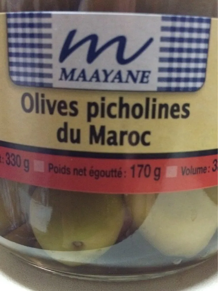 Olives picholines du Maroc