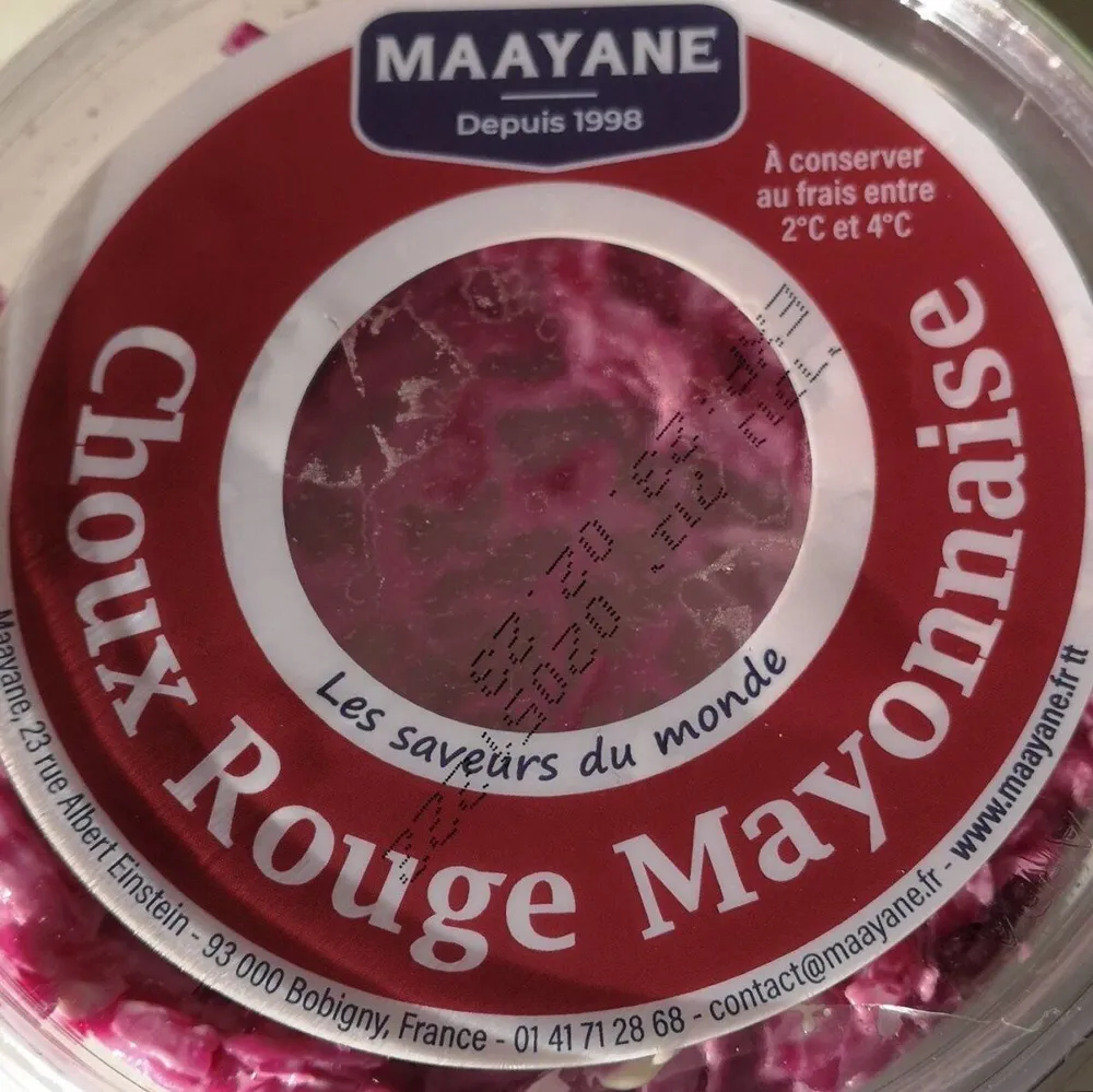 Chou rouge mayonnaise