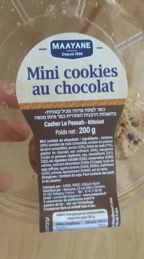 Mini cookies au chocolat