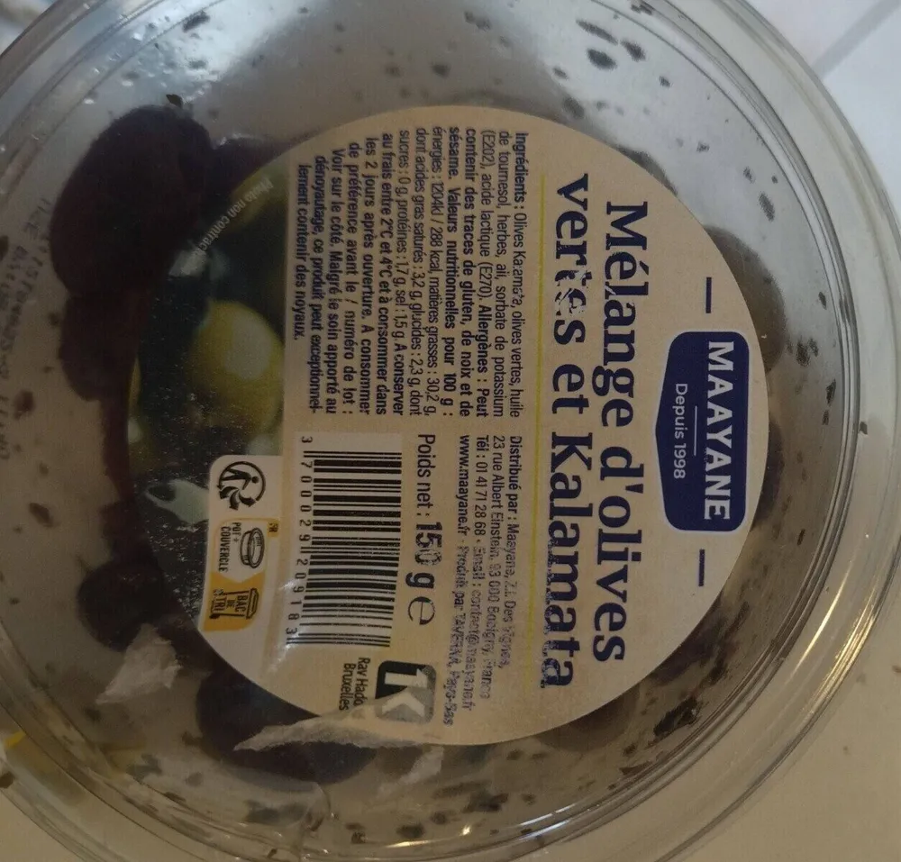 Mélange d'olives vertes et Kalamata
