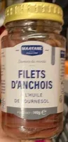 Filet d’anchois à l’huile de tournesol