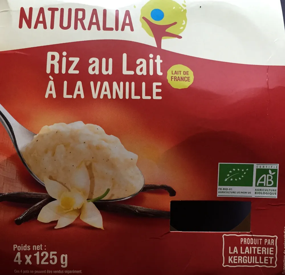 Riz au lait à la vanille