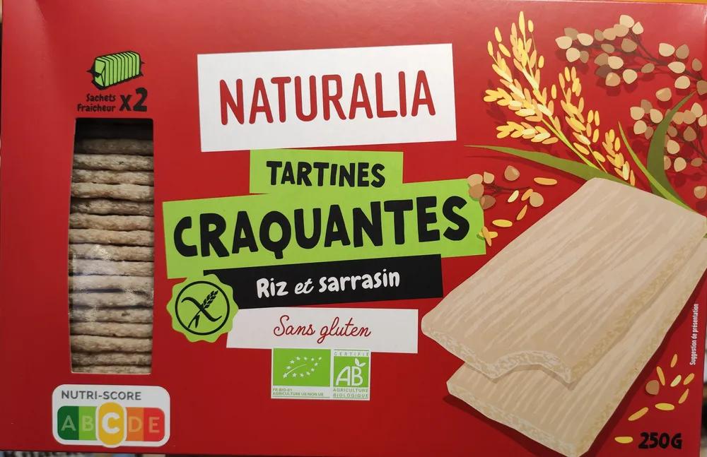 Tartines craquantes Riz et sarrasin sans gluten