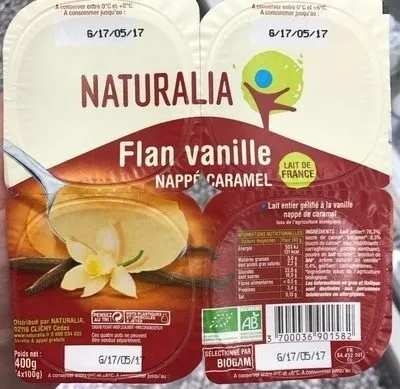 Flan vanille nappé caramel