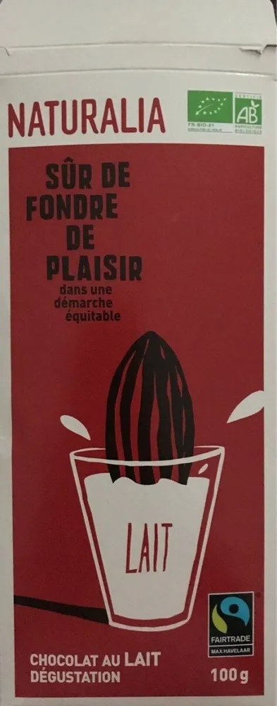 Chocolat au lait dégustation