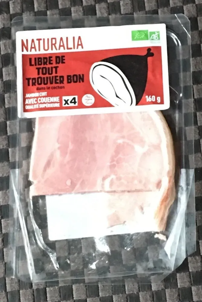 JAMBON CUIT AVEC COUENNE QUALITÉ SUPÉRIEURE