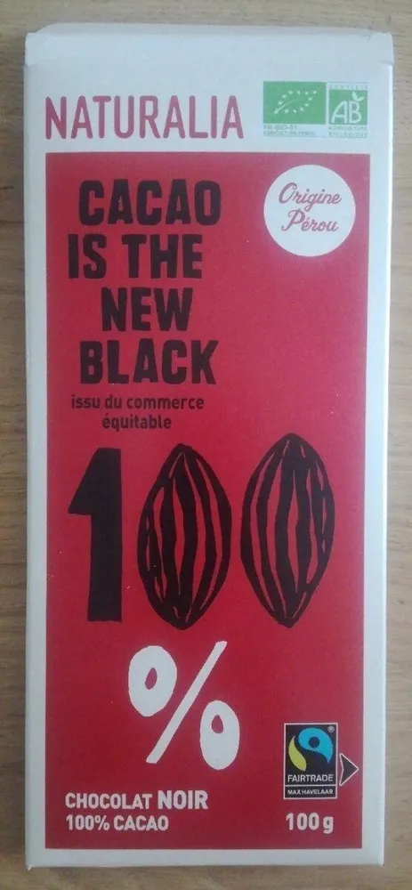 Chocolat noir 100% cacao